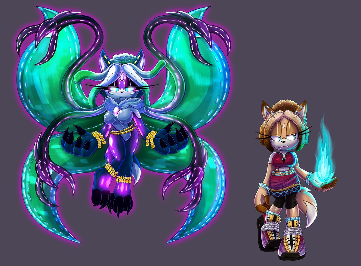 Hazel the wolf(normal and Gaia form redesign)(art by <a href="/kaiyotik_artz/">KAIY0TIK (On HIATUS)</a>, thank you for your hard work on this😁👍🏾)