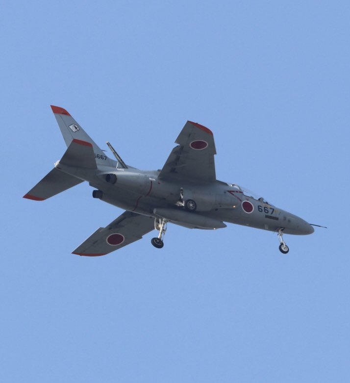 今日の小牧

小松基地アグレッサー

#(074)三菱IRAN-IN

随伴機はT-4#(667)

１０時４４分⤵️

#小牧基地
#小松基地