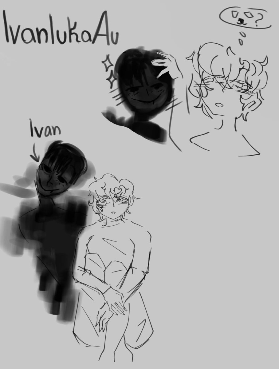 Au ivanluka pero Iván es un demonio criatura obsesionada con Luka pero Luka en su estado más freaky termina igualmente obsesionado con su criaturita que lo sigue a todos lados #IvanLuka #ALNST