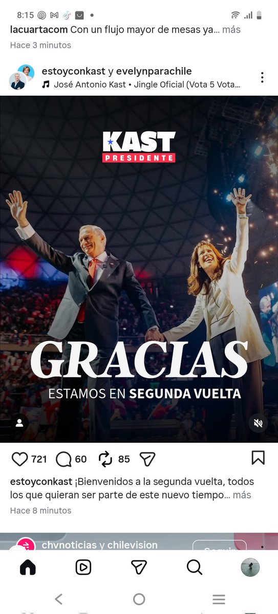 #Presidenciales2025 
Feliz por mi diputado <a href="/sebazamorasoto/">cabozamora</a>  y mi senador <a href="/arturo_squella/">Arturo Squella 🇨🇱</a>