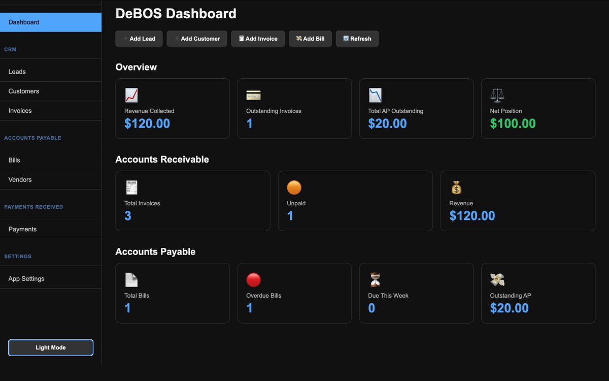12inchapps's tweet image. &quot;DeBOS&quot; update

A DeCentralized Business Operating System.

✅CRM
✅Accounts Receivable
✅Accounts Payable
✅Accounting Ledger
✅Dynamic Dashboard

Build Yer Business Without Permission!

Powered by $ABT

Coming soon to a blocklet near you!