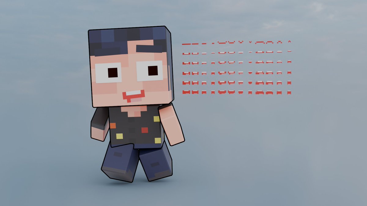 DigDanAnimates's tweet image. From stream earlier today. Little Minecraft Blast inspired character.