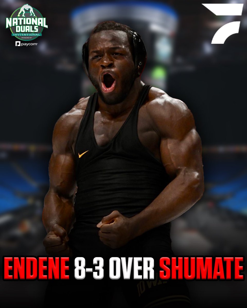 FloWrestling's tweet image. Iowa’s Massoma Endene secured the 8-3 win over Seth Shumate

#nationalduals sponsored by @Paycom