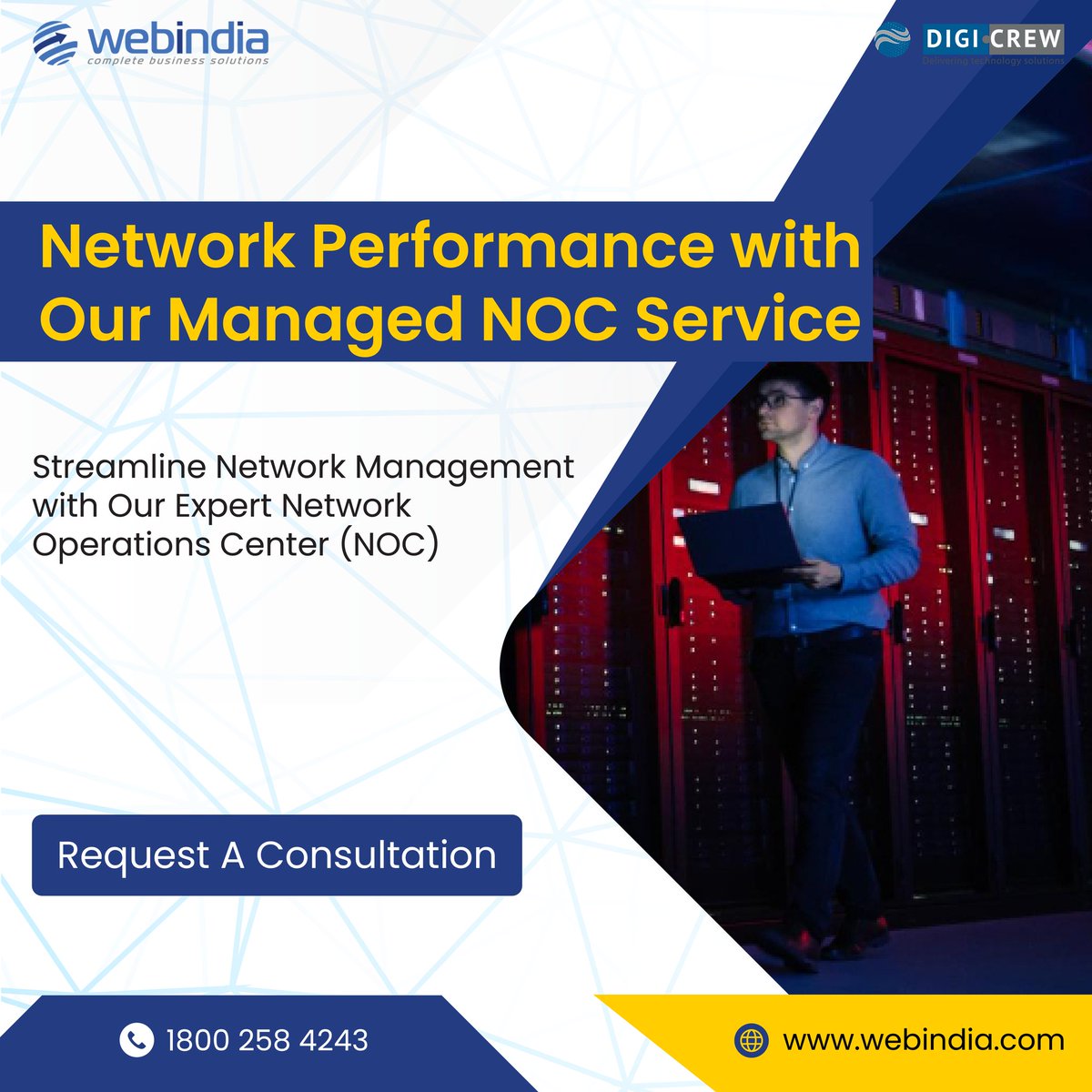 webindiaservice's tweet image. Your network is the backbone of your business—keep it running smoothly with our Managed Network Operations Center!
#networkoperations #networkoperationscenter #networkinfrastructure #networkinfrastructureservices #webindia #digicrew