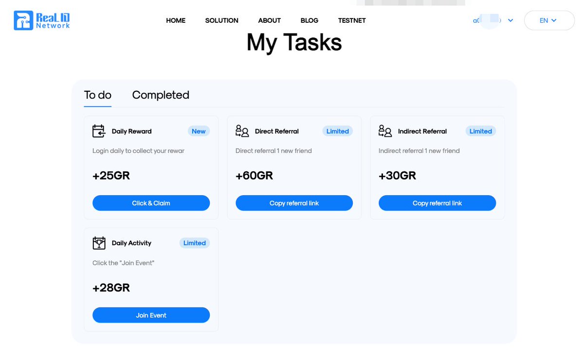 🌐 Welcome to Real ID. Buckle Up!

🎉 New Mission: Invite Friends &amp; Verify Real ID
From One, To Many, To All. Let's build the network together.

✨ Direct Referral = 60 extra GR
✨ Indirect Referral = 30 extra GR

🔥 Start referral &amp; claim your rewards.
👉 realid.cc/signup