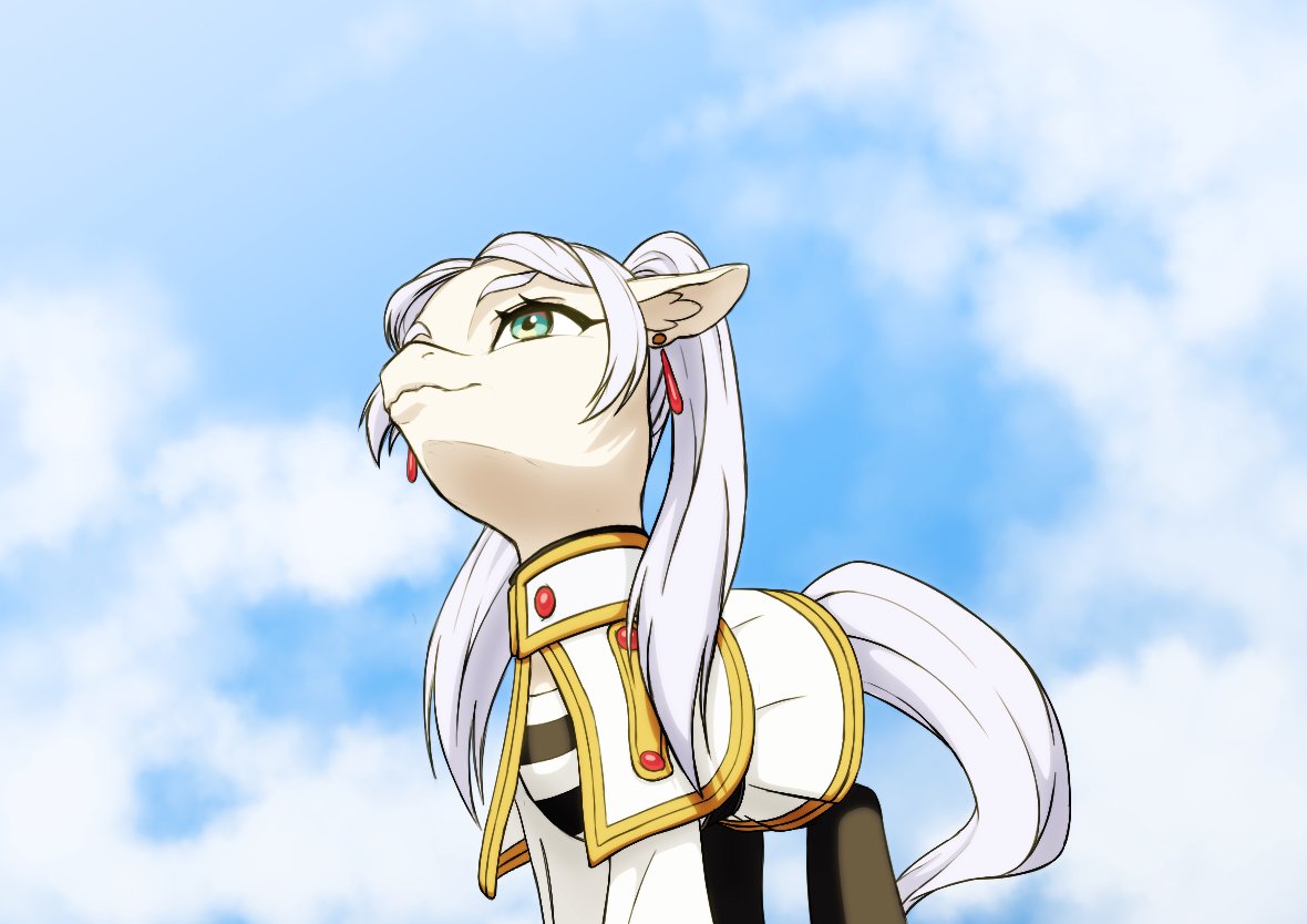 WhiteQuartz08's tweet image. Pony version, just because ;)
#mlpfim #frieren