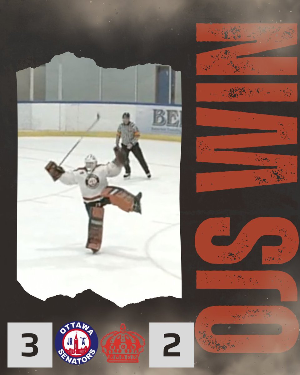 OttawaJrSens's tweet image. 🔥OJS WINNNN🔥

What a weekend for the #jrsens as they take their second win in the shootout!

@cchl #OJS #hockey #ottawa #jra