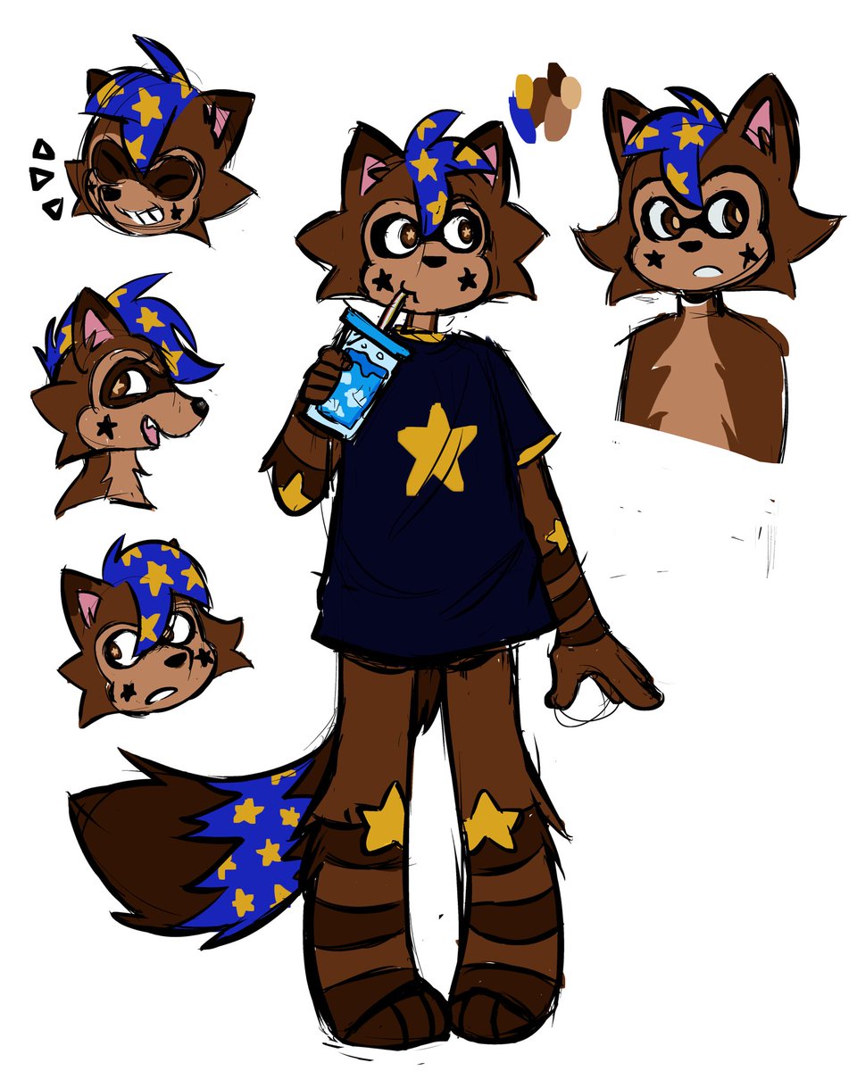 Finally made an updated sketch of my old fursona I’ve had for years. I’m sure he needs to change but idk what. The yellow blue hair isn’t leaving tho bc that’s from neopets
