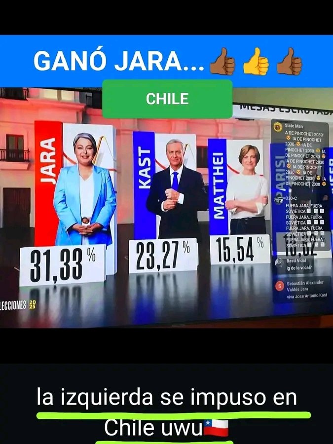 LinaLen66067444's tweet image. Chichi, Chichi, Chichi, le, le, le, viva chile, viva la izquierda progresista en Latinoamérica con Jara.