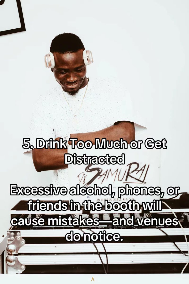 deejaysamurai's tweet photo. Avoiding these mistakes will keep your sets smooth, your crowd happy, and your reputation strong https://t.co/rnTMIwDwlP