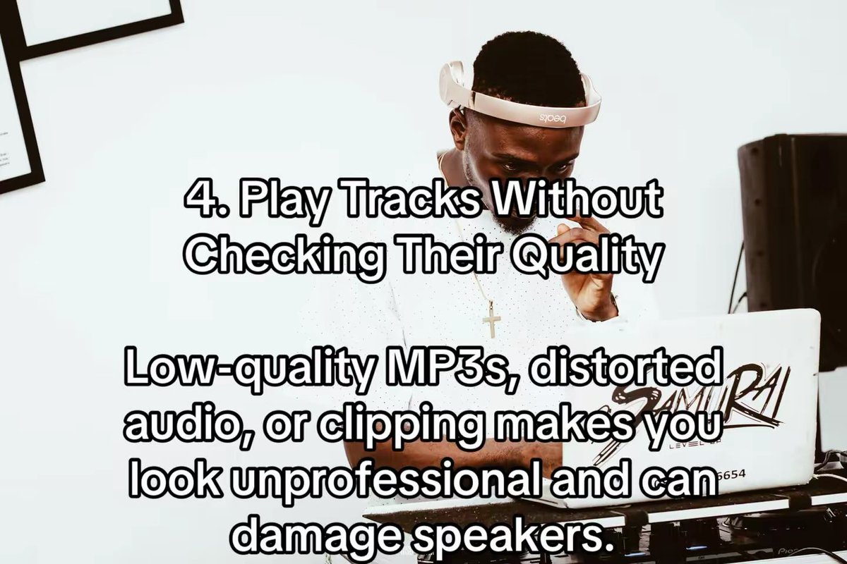 deejaysamurai's tweet photo. Avoiding these mistakes will keep your sets smooth, your crowd happy, and your reputation strong https://t.co/rnTMIwDwlP