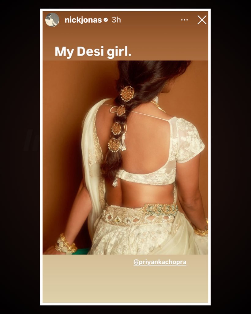 indiaforums's tweet photo. Nick Jonas can’t stop staring! 😍 Priyanka Chopra stuns in white at the Varanasi event and gets a sweet shoutout from hubby: “My desi girl!”
.
.
.
#PriyankaChopra #NickJonas #DesiGirl #VaranasiVibes #CoupleGoals #BtownStyle #CelebrityFashion #WhiteLook #StarCouple #FYP #Explore #Viral #Trending #Instagram #indiaforums