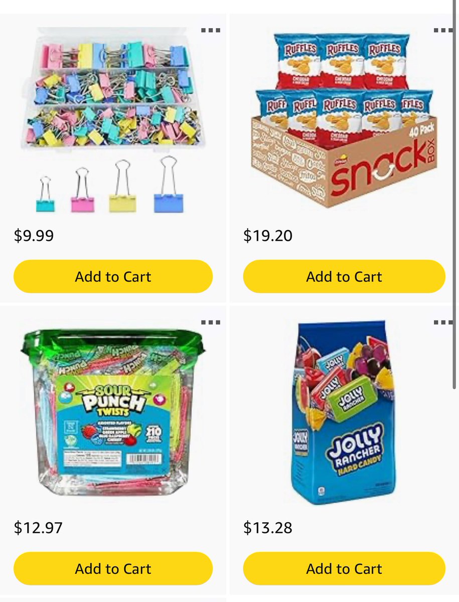 Running low on binder clips! If anyone could help I’d appreciate it or any snacks for my intervention class. Hope you all have a great Sunday evening ❤️❤️❤️ amazon.com/hz/wishlist/ls…