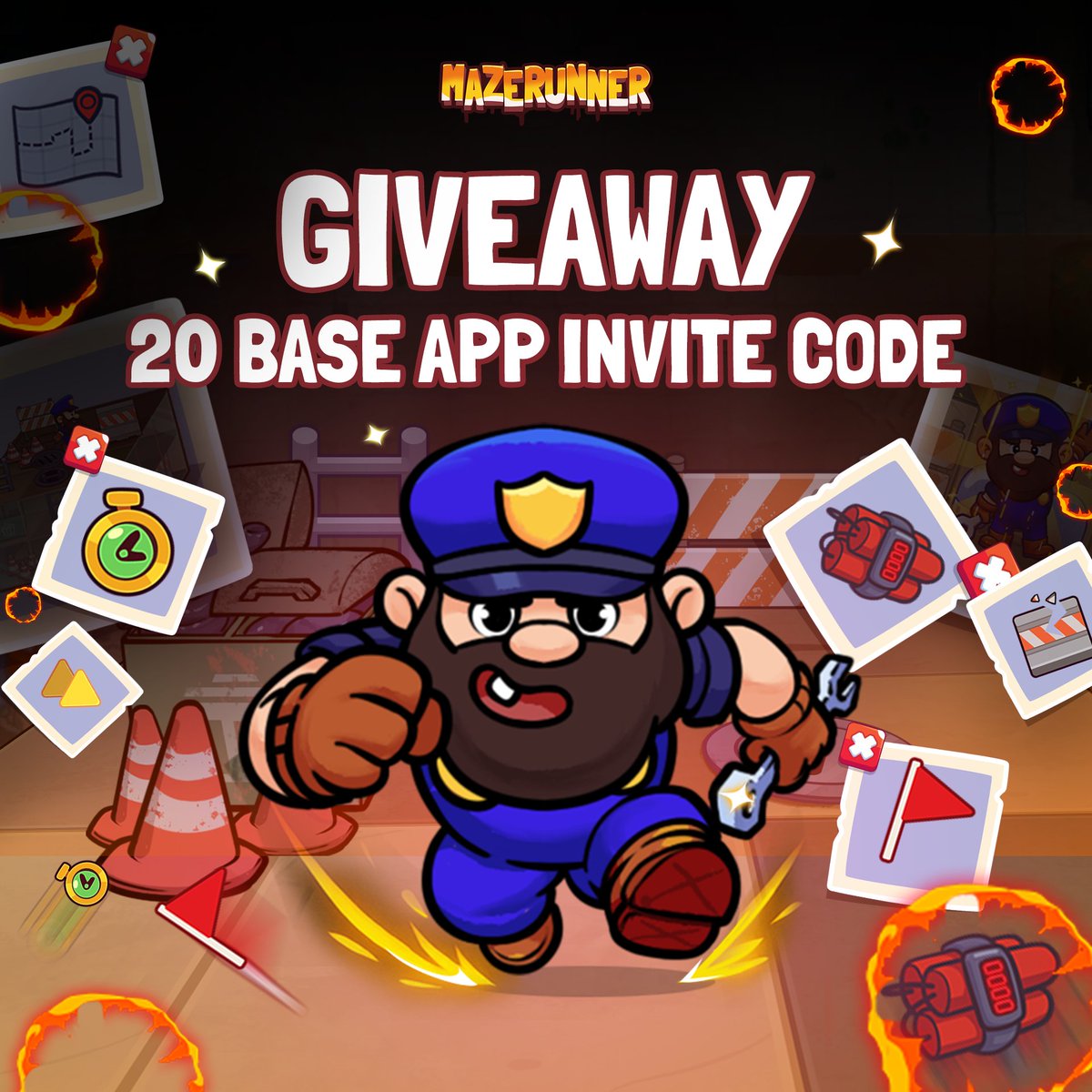 Uptopia_xyz's tweet image. We’re giving away 20 exclusive Base App invite codes 🎉

How to join:
- Follow @Uptopia_xyz &amp;amp; @UptopiaKit
- Retweet this post
- Play Maze Runner and mint The Wrench NFT

Winners in 48 hours.