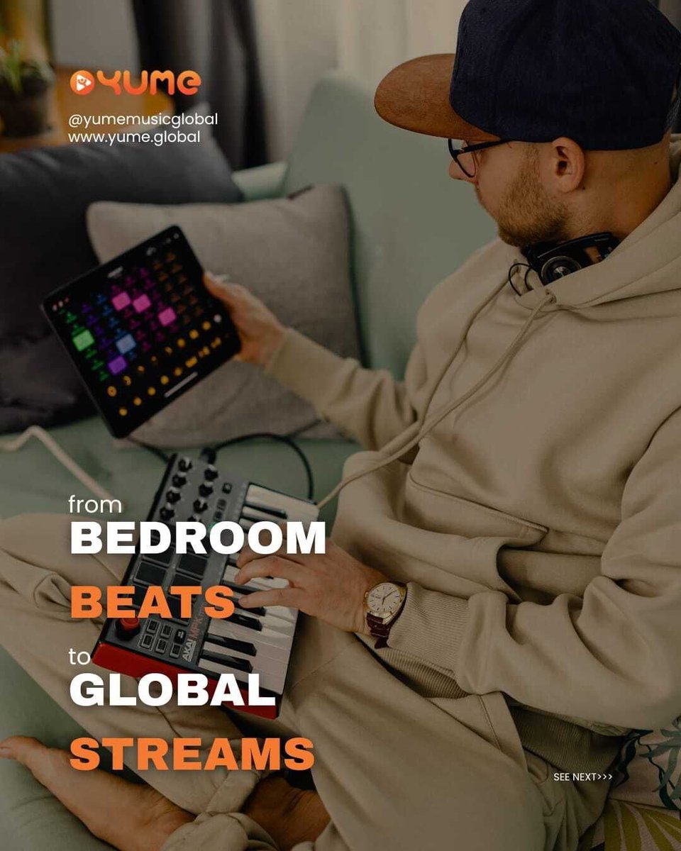 yumemusicglobal's tweet image. Every stream starts somewhere. From home studios to global playlists — every sound matters. At YUME, we’re building a world where indie dreams go viral. 
Upload your track and start your journey. ✨ 
#YUMEGlobal #StreamAndEarn #MusicDiscovery #IndieArtist #FutureHitmakers