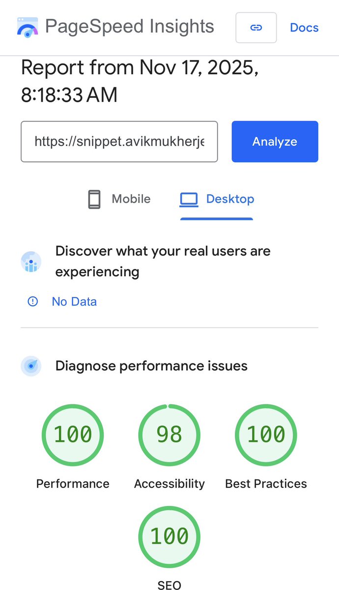 avikm744's tweet image. Looks really good for snippet[dot]avikmukherjee[dot]me

Landing and Editor Page:
