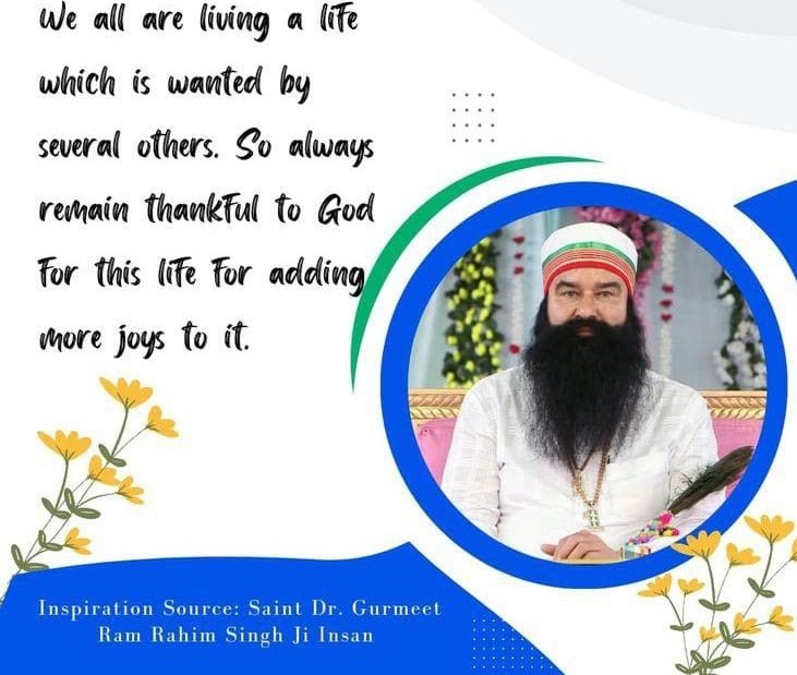 When we thank God for what we have, He opens the door for even greater things. #MondayMotivation thought inspiration ~Saint Gurmeet Ram Rahim Singh