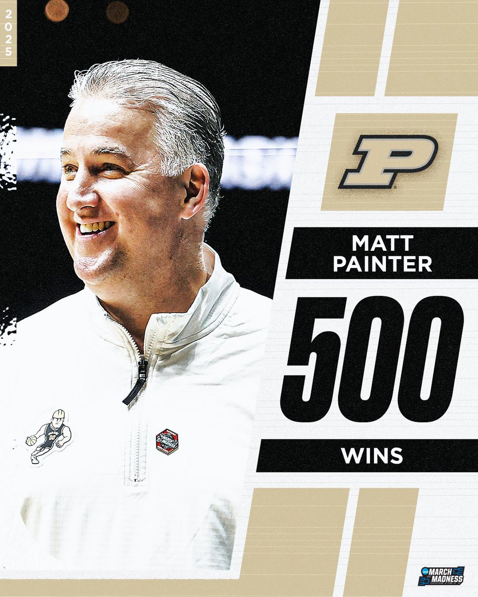 5️⃣0️⃣0️⃣ wins and counting 👏

Congratulations to Matt Painter 🙌 <a href="/BoilerBall/">Purdue Men's Basketball</a>