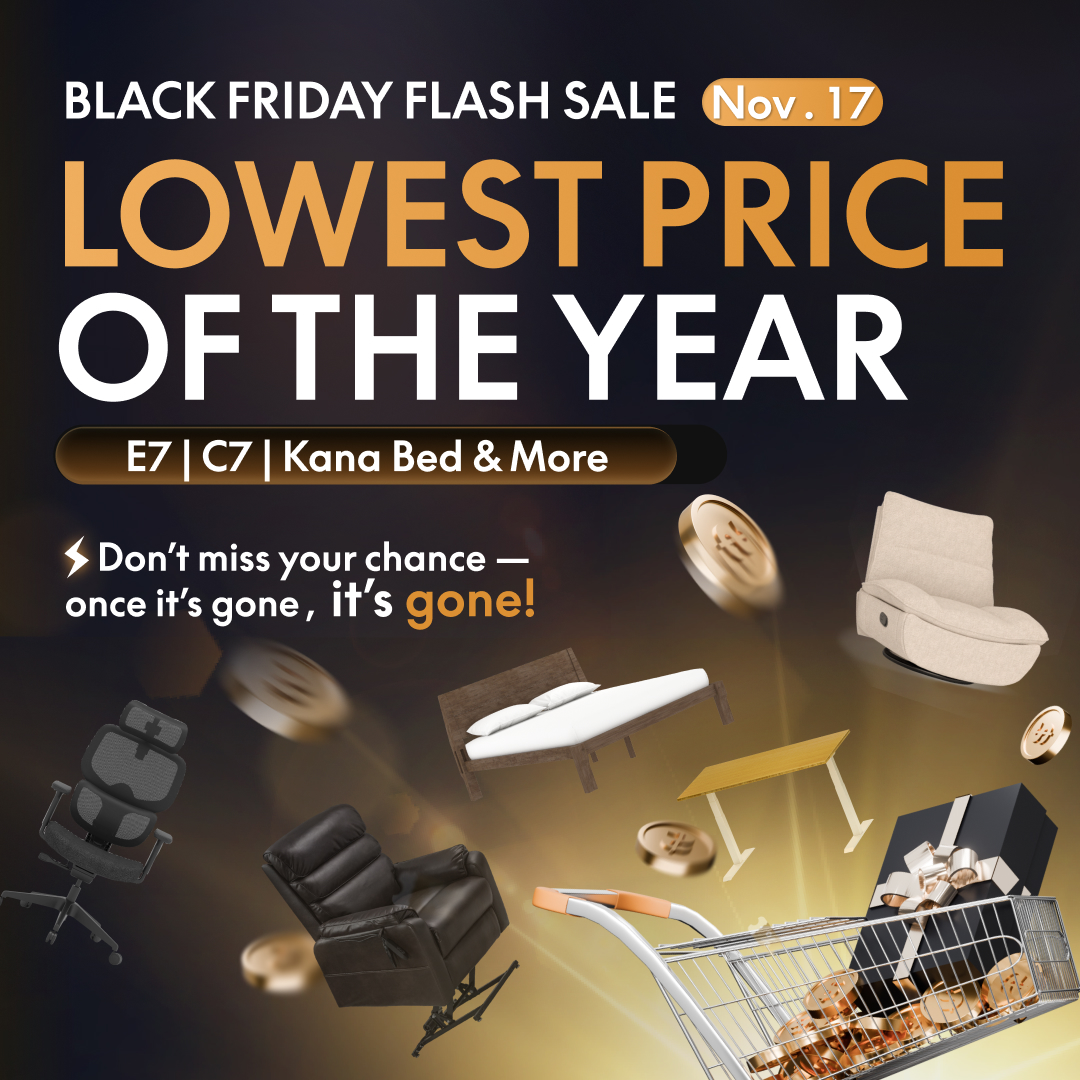 FlexiSpot's tweet image. ⚡️ FLASH SALE: NOV 17 ⚡️

✨ Imagine this: You, standing comfortably at your E7 desk, supported by your C7 chair, after a perfect night&apos;s sleep in your Kana bed. ✨

🚀 Turn that dream into reality!

Our TOP products at our LOWEST prices. Period.

⚡ E7 Standing Desk
⚡ C7…