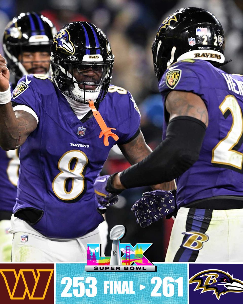 OfficialNTFL's tweet image. RAVENS ARE BACK TO BACK SUPER BOWL CHAMPIONS 
#SBLX