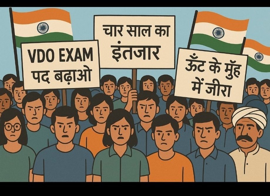 ग्राम विकास अधिकारी भर्ती परीक्षा 2021 में कुल पदों की संख्या 5396 और वीडीओ 2025 मे मात्र 850 पद... यानी देखा जाए तो पिछली भर्ती की तुलना में इस बार मात्र 15.75% पद है... भजनलाल जी <a href="/BhajanlalBjp/">Bhajanlal Sharma</a> ji आपके कार्यकाल मे क्या यह पद पर्याप्त है यदि हाँ तो फिर कोई बात नही यदि ना तो पद