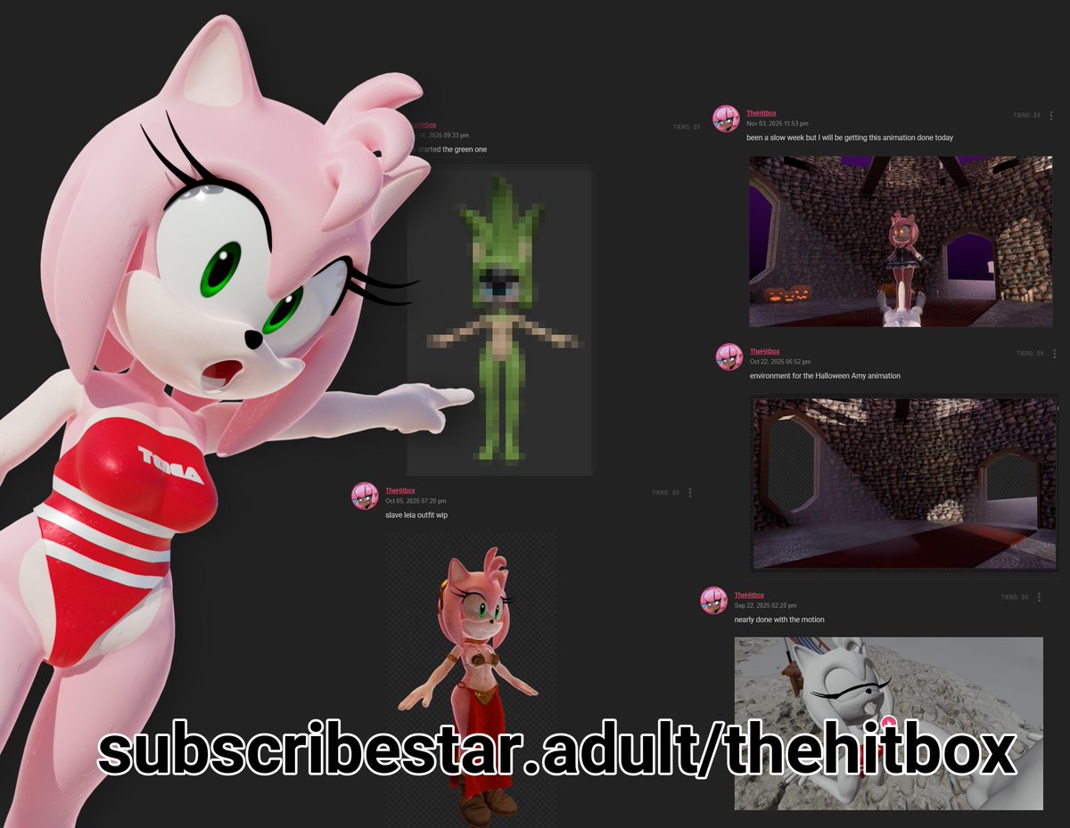 Didn't expect so much from a wip screenshot but if you like seeing wips check out my subscribestar for wips of "the green one" and animations