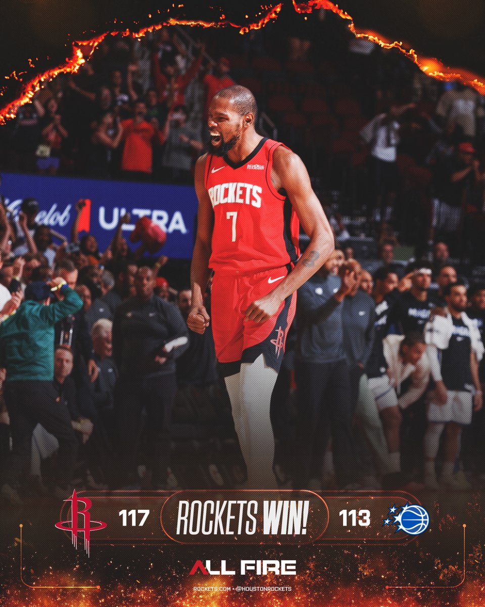 HoustonRockets's tweet image. &apos;til the clock hits 0, we FIGHT 😤

#AllFire