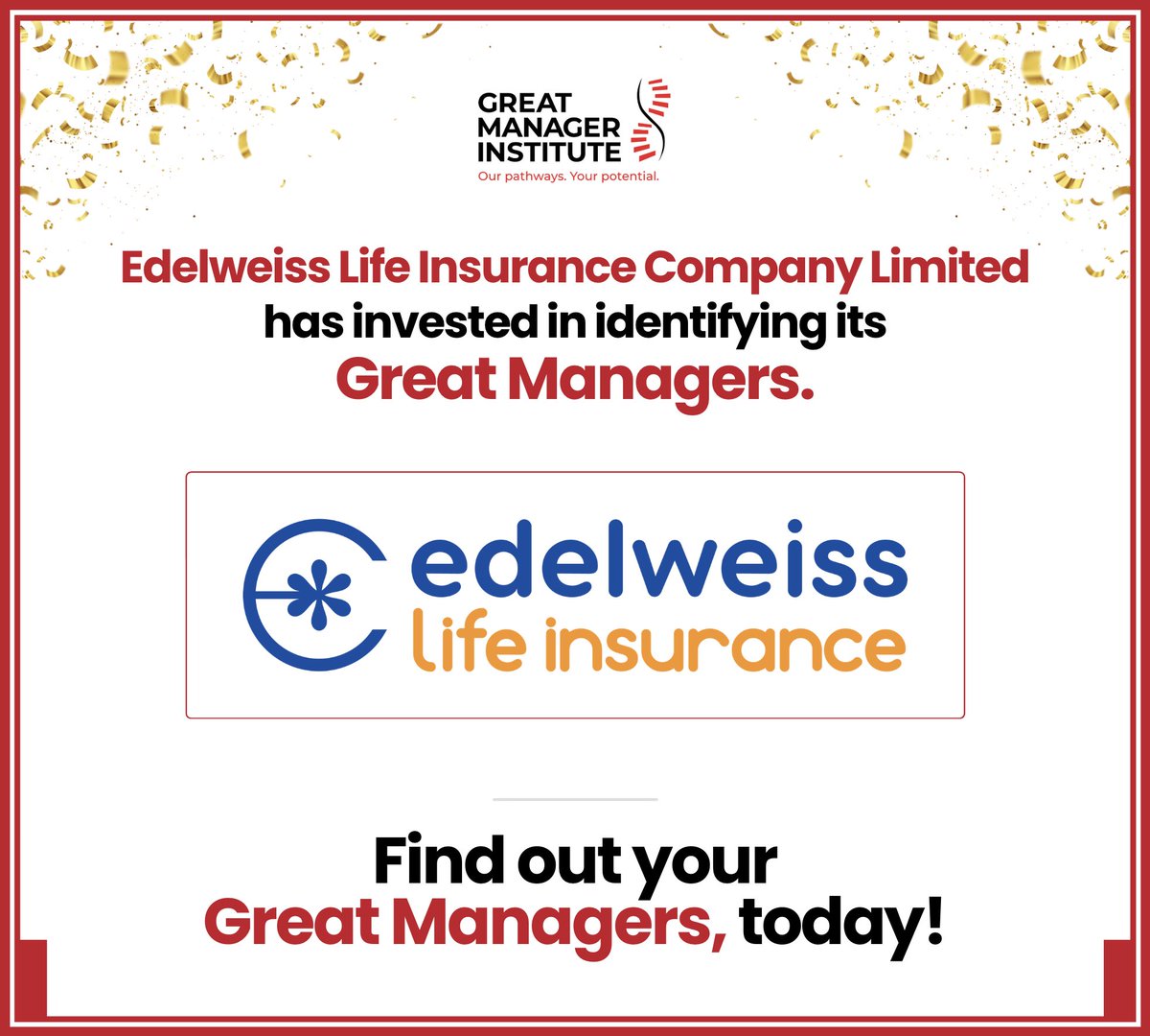Celebrating <a href="/edelweisslife1/">Edelweiss Life Insurance</a> and its Managers recognized as Great Managers To Work With®. 

Sumit Rai, Saba Adil

#GreatManagerInstitute #GMTW