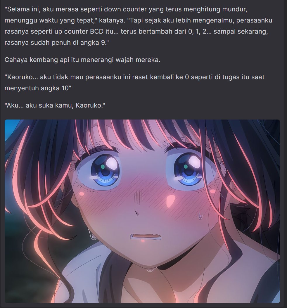 dewtrails's tweet image. Goated writing