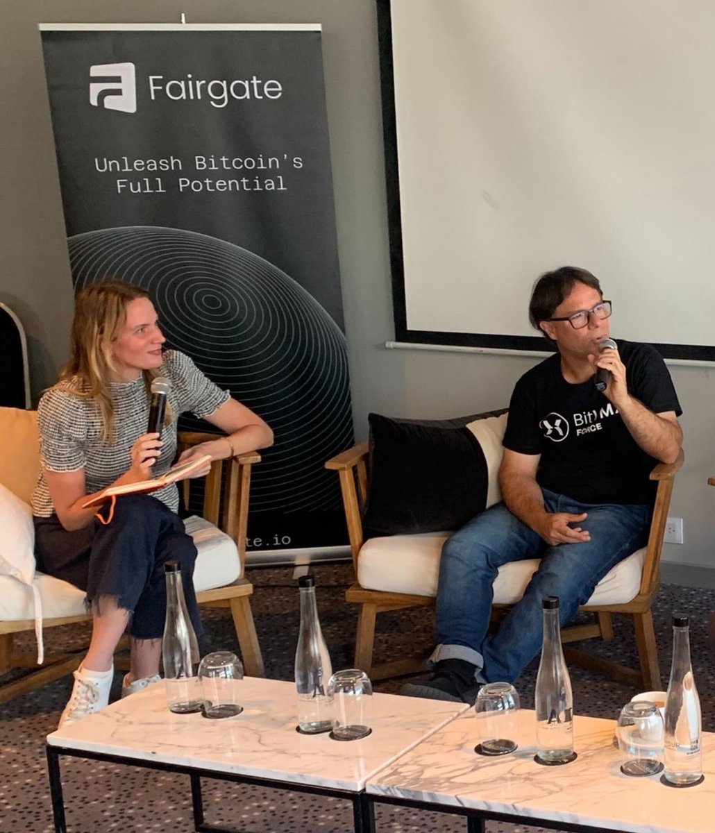 Really enjoyed getting to know <a href="/SDLerner/">Sergio Demian Lerner (sergio.lerner.rsk)</a> and the <a href="/bitvmx/">BitVMX</a> team today - including some key design choices that broadly influenced how the industry implements garbled circuits. 

Plus their logo - designed well before garbled circuits were a thing in Bitcoin - is an abstracted logic