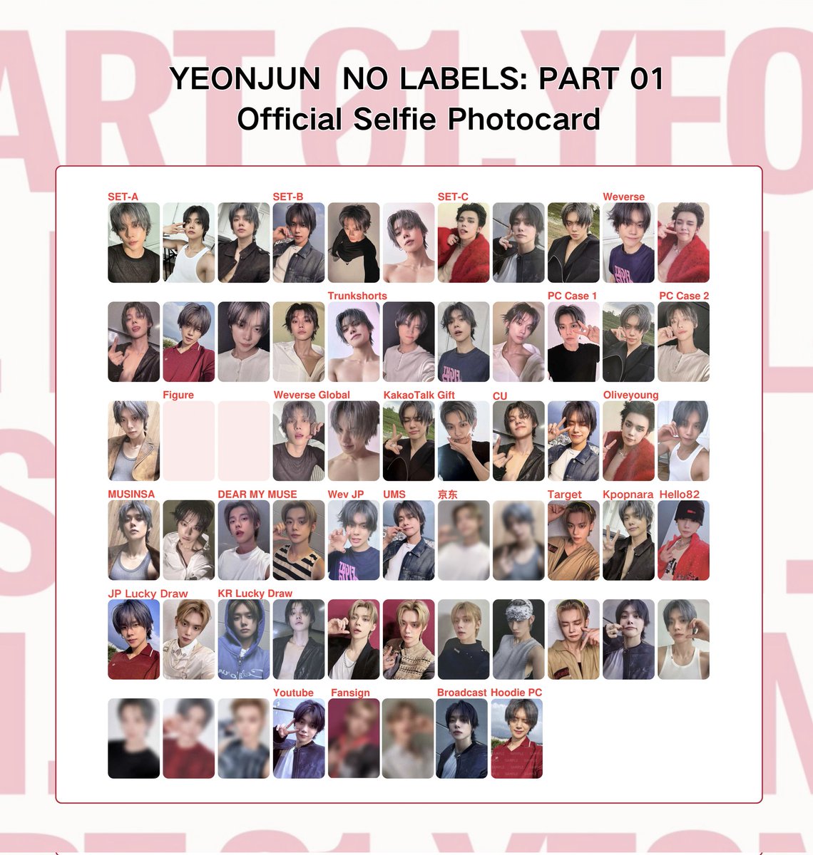 YEONJUN #연준 #ヨンジュン NO LABELS: PART 01 Official Photocard