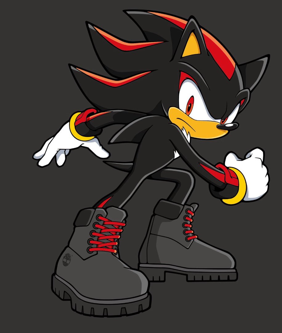 adifying's tweet image. never in my life would i think we'd have official art of sonic n shadow wearin timbs but LMAOOO