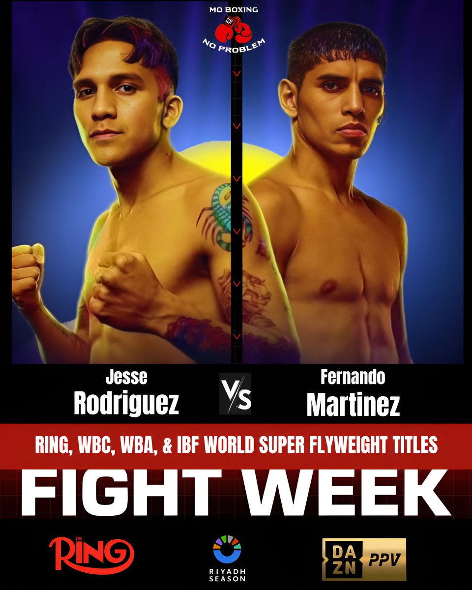 MoBoxingNP's tweet image. It&apos;s Fight Week for &quot;Ring IV: Night of the Champions&quot; headlined by David Benavidez vs. Anthony Yarde 🔥🥊

Also on the card will be:
🏆 Haney vs. Norman Jr
🏆 Bam vs. Puma
🏆 Mason vs. Noakes

Going down this Saturday, November 22nd, in Riyadh 🇸🇦