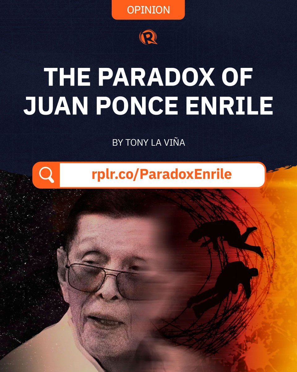 "The irony could not be sharper: the man who orchestrated detentions without warrant and censored dissent would later be protected by the same constitutional guarantees he trampled upon." #ThoughtLeaders

READ: rplr.co/ParadoxEnrile