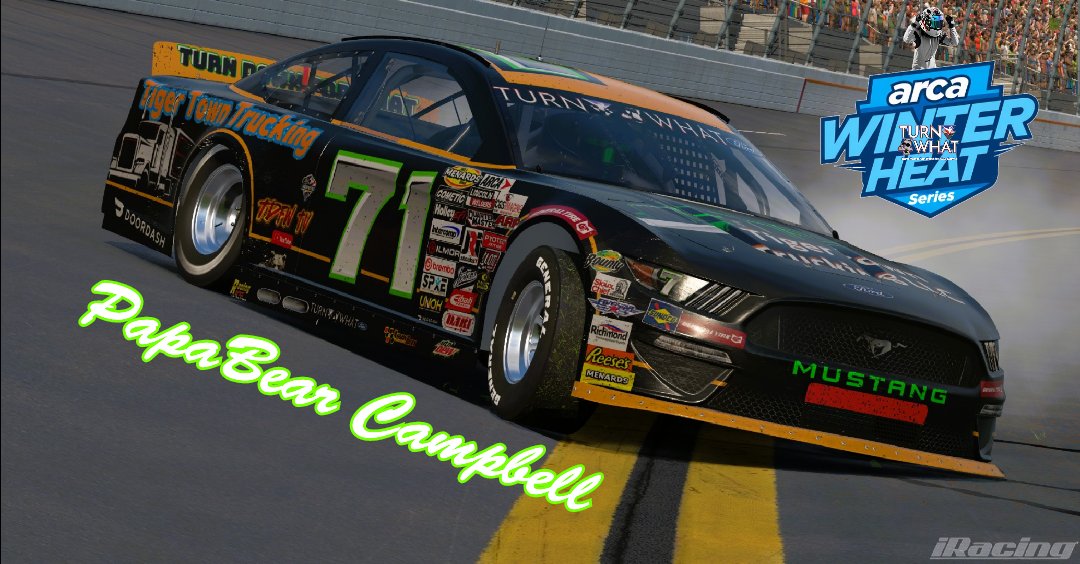 PapaBear grabs the WIN in the Season Opener of the Winter Heat Series with the ARCA car