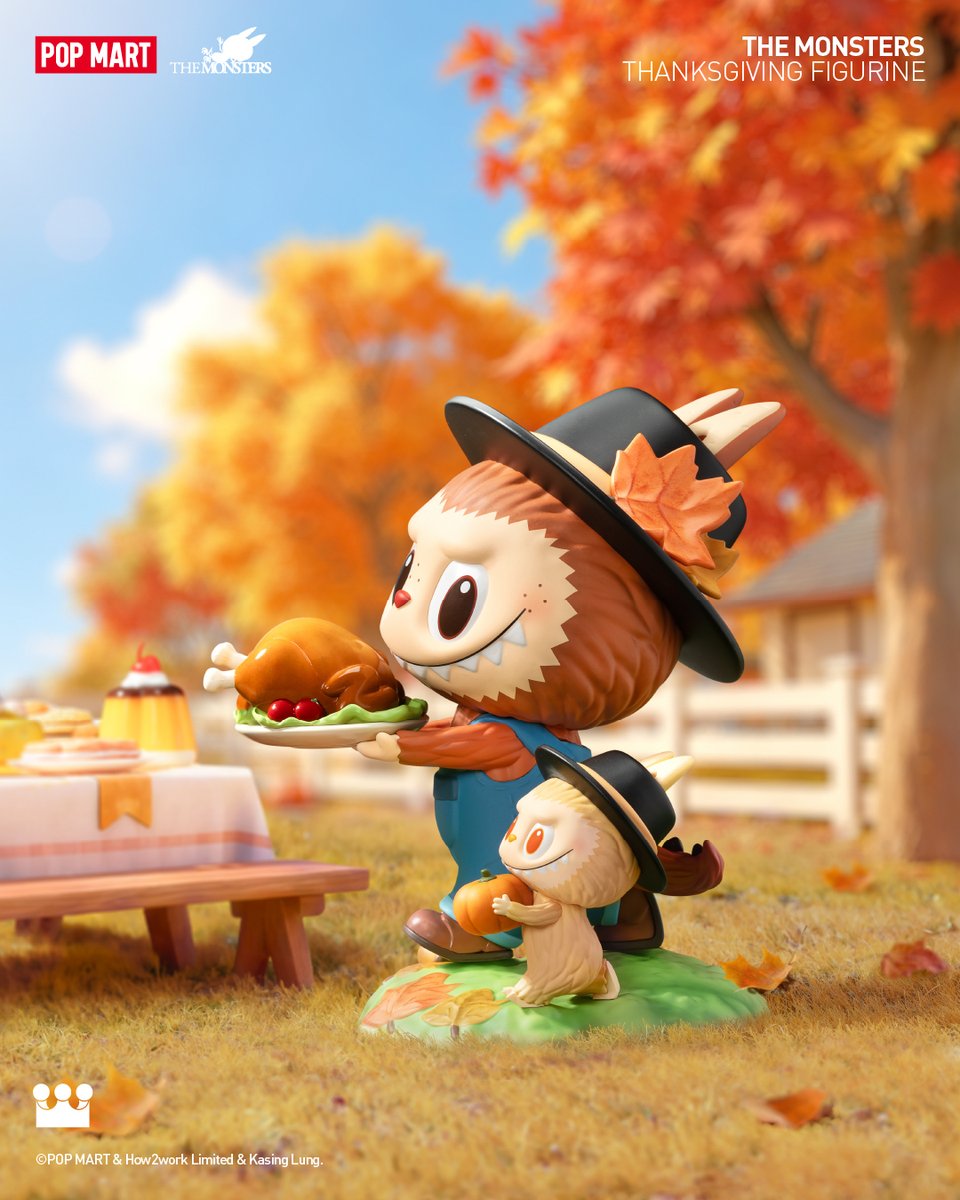 THE MONSTERS THANKSGIVING FIGURINE Gather 'round the table with