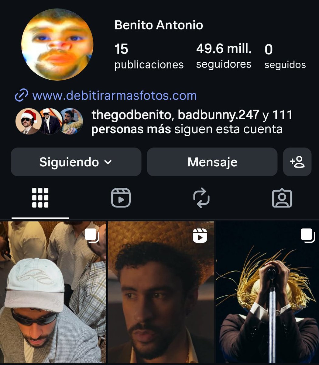 keiveiec's tweet image. Bad Bunny ha archivado posts en Instagram 👁️