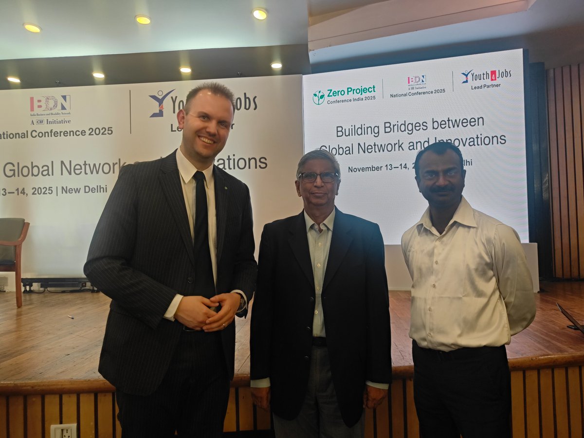 WORTHTrust63's tweet photo. Mr. R. Karthikeyan, CEO &amp; Managing Director, WORTH Trust and Mr. Myke Nunes, Divisional Manager Operations attended the Zero Project Conference India 2025 and the CII-IBDN National Conference 2025 on November 13-14, 2025 at India International Centre, New Delhi. https://t.co/4inr1iSsIL