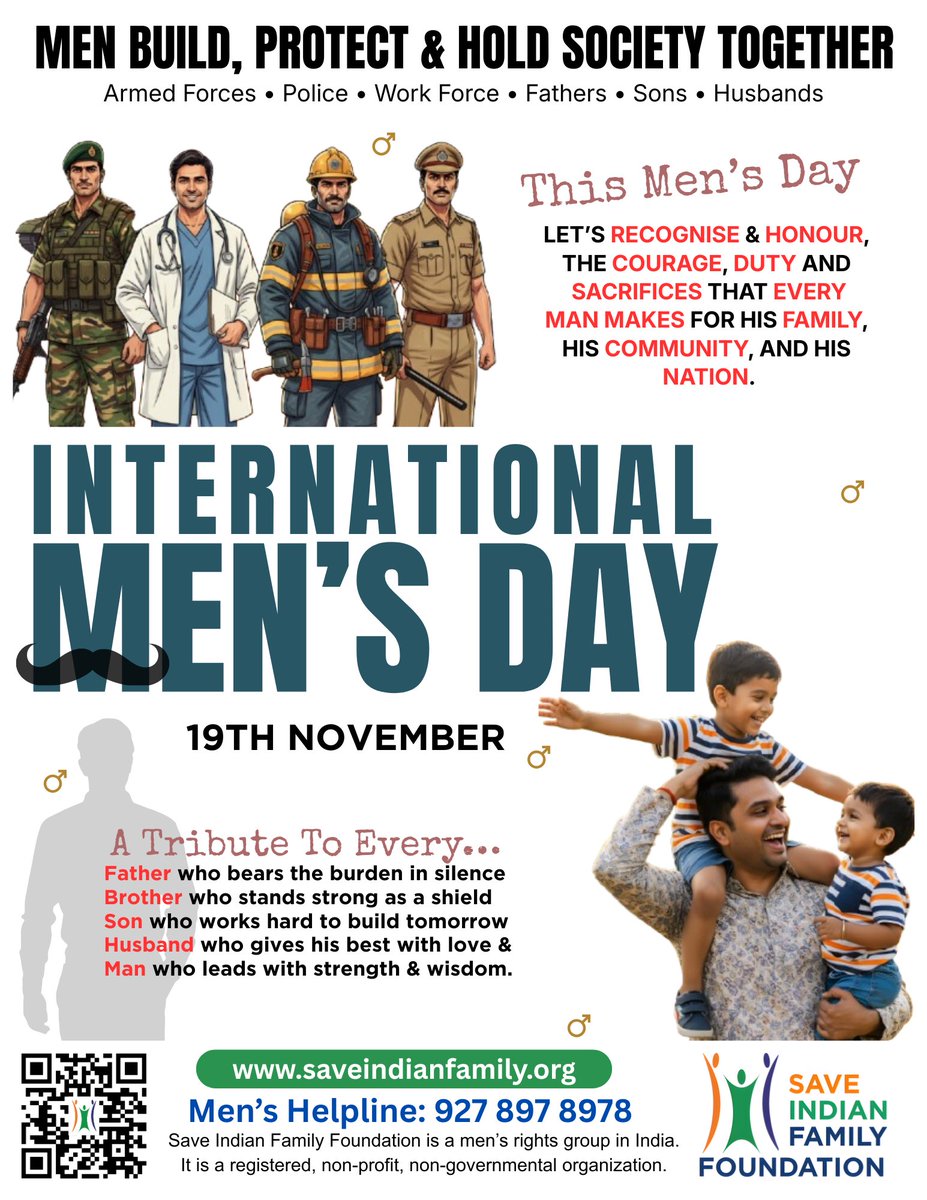 अभी नहीं तो कभी नहीं।

#InternationalMensDay19November