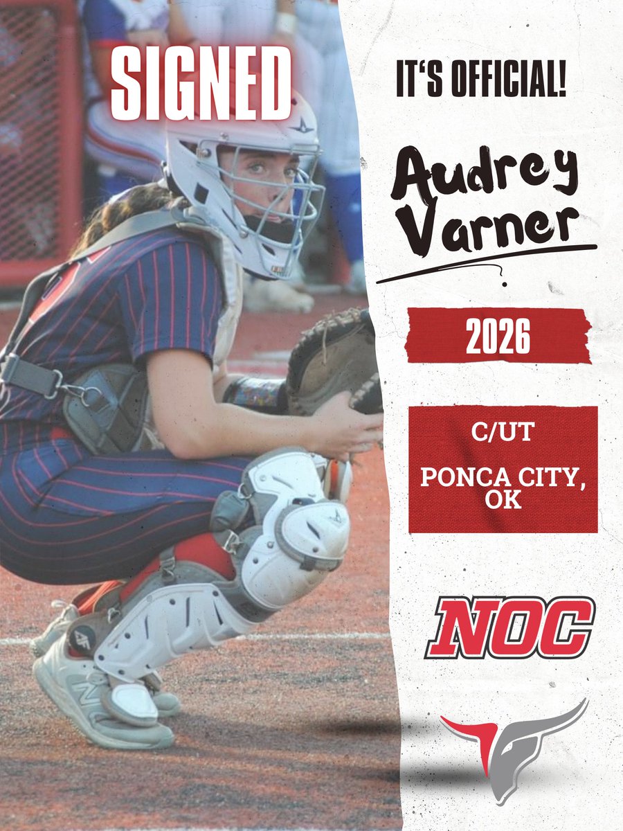 First of many we'll introduce in the coming weeks!
CLASS OF 2026 INK ALERT! -- C/UT <a href="/audreyvarner26/">Audrey Varner</a>  Ponca City, OK.  
2025 Oklahoma 6A Fastpitch All-Stater staying home!  This kid will make an immediate impact on and off the field next fall.  
#NOCTonkSB
#rollmavs
