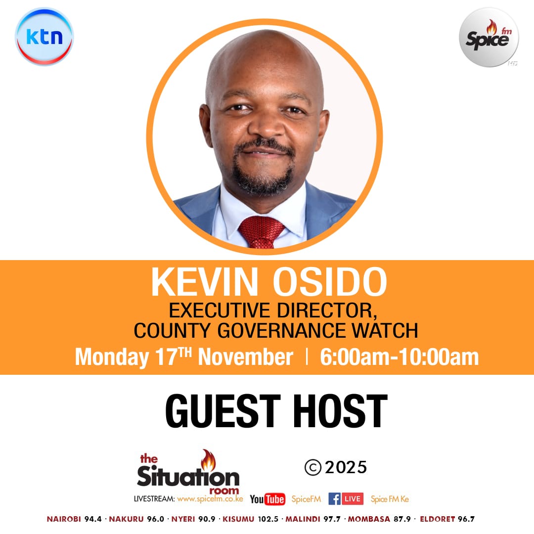 Today’s dialogue gets a power boost, welcome to the table, Kevin Osido.
#TheSituationRoom 

Hosts: <a href="/nduokoh/">Ndu Something!</a> <a href="/jkamanya/">josphat kamanya</a> <a href="/KevinOsidoEsq/">Kevin Osido</a>
Producer: <a href="/EverlyneMungai/">Njeri Mungai</a>
Digital: @ChristineNyamweya <a href="/Xtine_Nyamweya/">Christine Nyamweya</a>