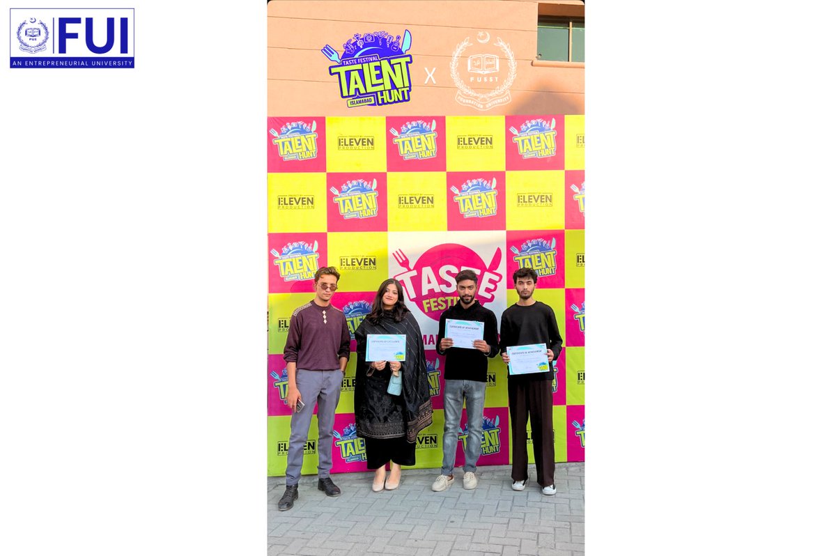 fuislamabad's tweet image. On November 6, 2025, an exciting Taste Fest Audition Event was successfully held at the Seminar Hall, Foundation University School of Science and Technology, under the supervision of Ma’am Sidra Ahmad.  #TalentShowcase #CreativeCampus #UniversityEvents #ArtisticVibes