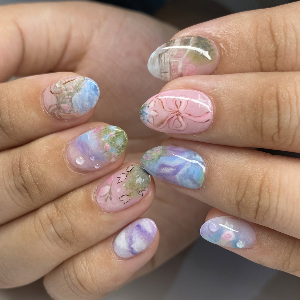 pangsict's tweet image. my nails for the past 4 months !!!