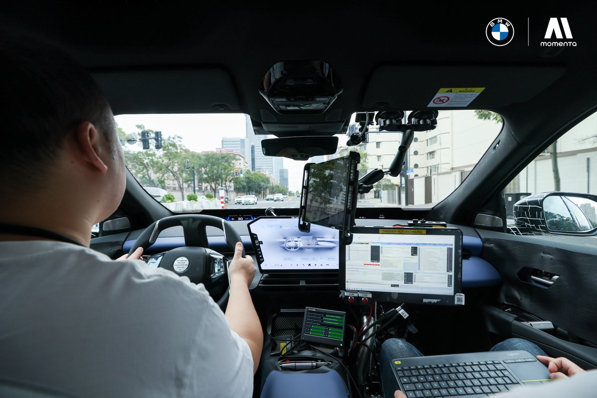 CNEVhome's tweet image. BMW has started large-scale testing of its end-to-end driving system developed with Momenta. The team is already running development and testing in Beijing, Shanghai, Shenyang, and Nanjing, aiming to offer full-scenario assisted driving across both highways and city streets.

The…