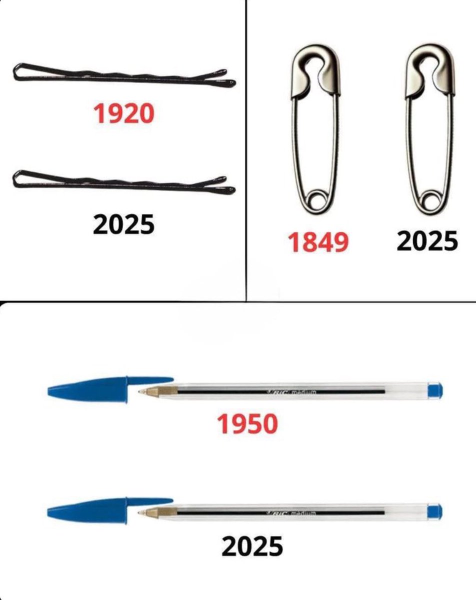 GetSmartNetwork's tweet image. 🚀 INVENTIONS THAT REFUSE TO DIE 💀⏳
🔴 Hairpin
1920 → 2025: Still pinning it!
🔴 Safety Pin
1849 → 2025: Still holding humanity together!
🔴 Ballpoint Pen
1950 → 2025: Still scribbling legends!
😎
Which one’s in your pocket RIGHT NOW? 👇
#GetSmart #TimelessInventions