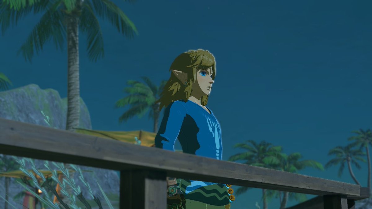 hyper_imagine's tweet image. Just 100% TOTK, Link is Retiring in Lurelin Village.