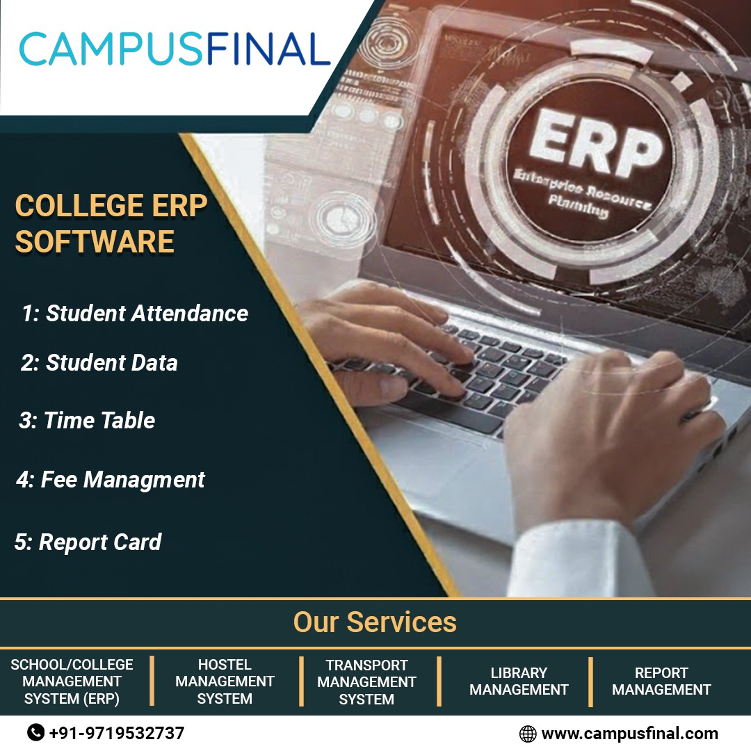 campusfinal's tweet image. Facing issues to maintain college records? Here is the solutions, Campus Final, the best college ERP software. Using Campus Final, you can easily check student attendance, student data, time table, fee management and more in just a single click.
#CollegeERPSoftware #erpsoftware