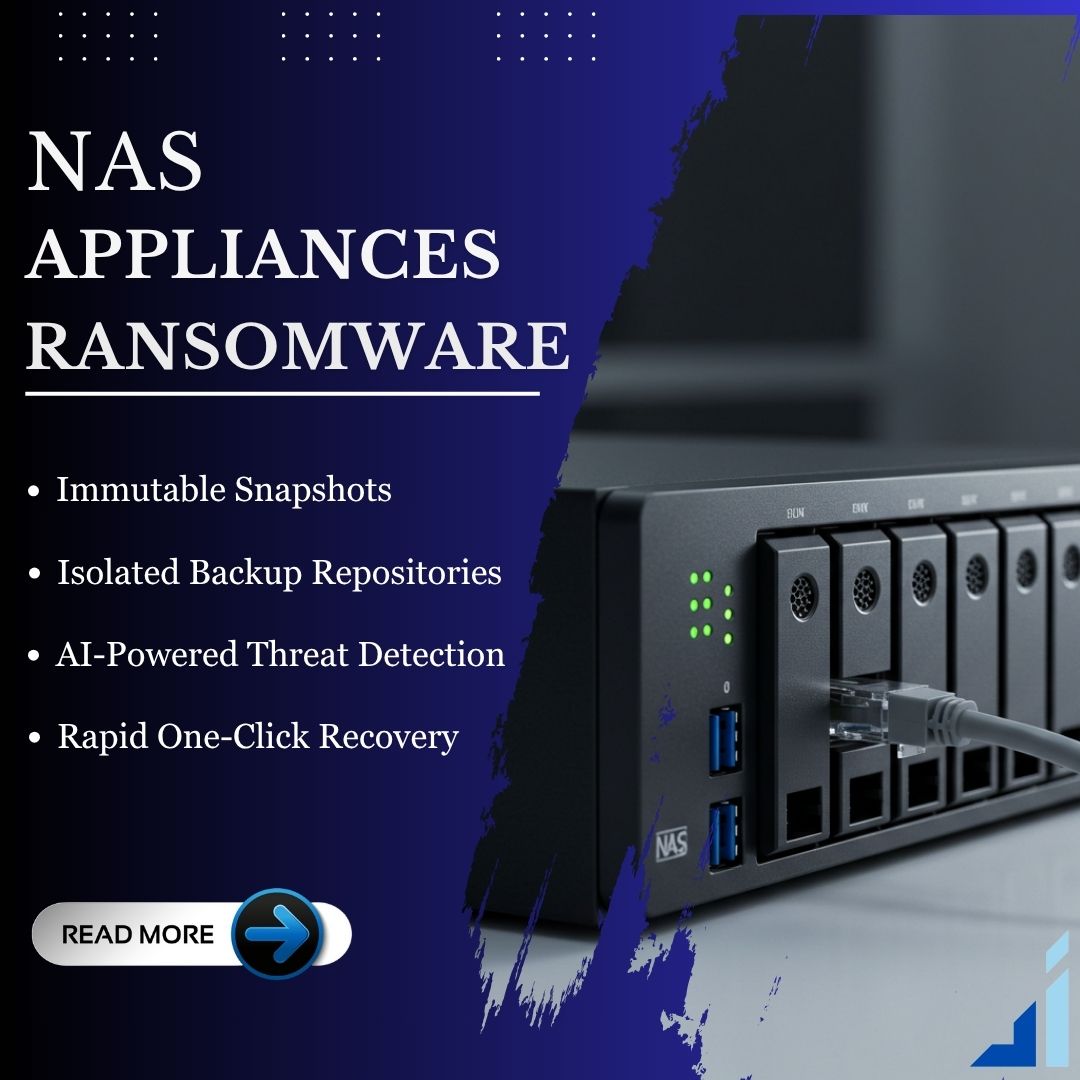 Kiarataylor07's tweet image. NAS devices are major ransomware targets. One attack can lock your data and disrupt your business. Protect it with backups, MFA, and firmware updates.

Learn how to protect your NAS from a ransomware attack. bit.ly/4fQkJ4G

#Ransomware #NASStorage #RansomwareProtection