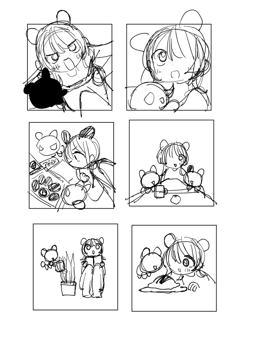 あかもく先生 『心揺れる夢を見た』複製原画 イラストシートのみ コミティア色紙ラフ 前回ありがたいことに即売れしてしまったので今回