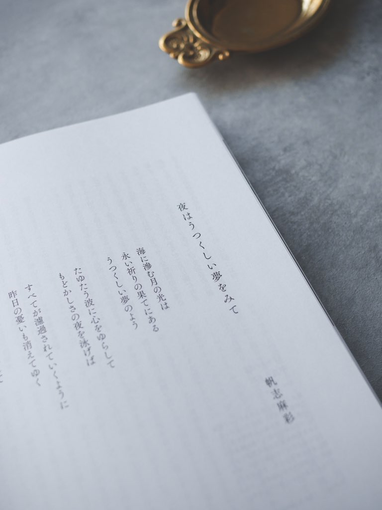 帆志麻彩さんから届いた

詩と写真

「夜はうつくしい夢をみて」

最新号 vol.11 に掲載いたしました。

ぜひ本誌にて。

［Insta］instagram.com/p/DRJKSBBk5n7/…

［online］londel.thebase.in